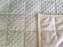 Load image into Gallery viewer, 2.2kg Grey Minky Weighted Lap Blanket